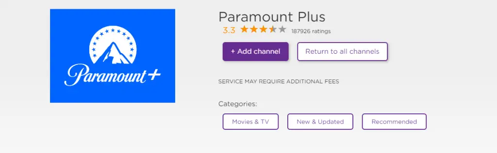 Add Paramount Plus to Roku
