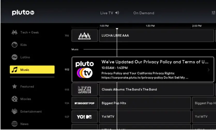 Stream Pluto TV on Roku