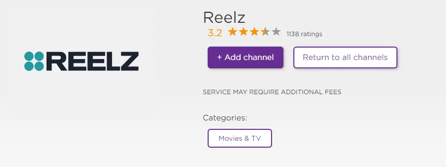 Add Reelz channel to Roku
