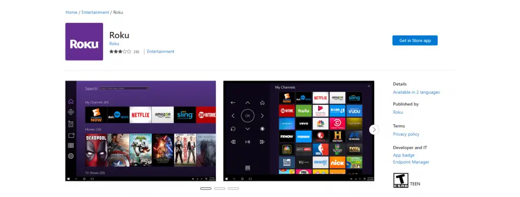 Download the Roku app for PC