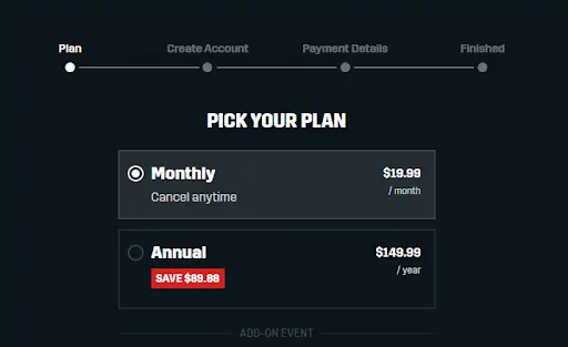 Choose a subscription plan
