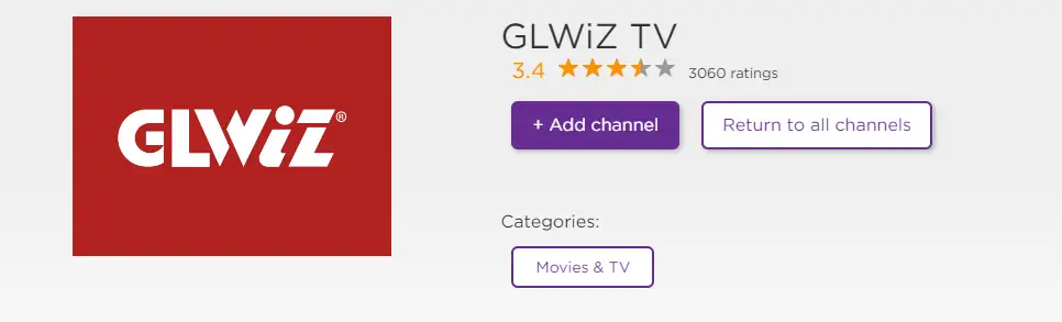 Tap on Add Channel - Add GLWiZ TV on Roku