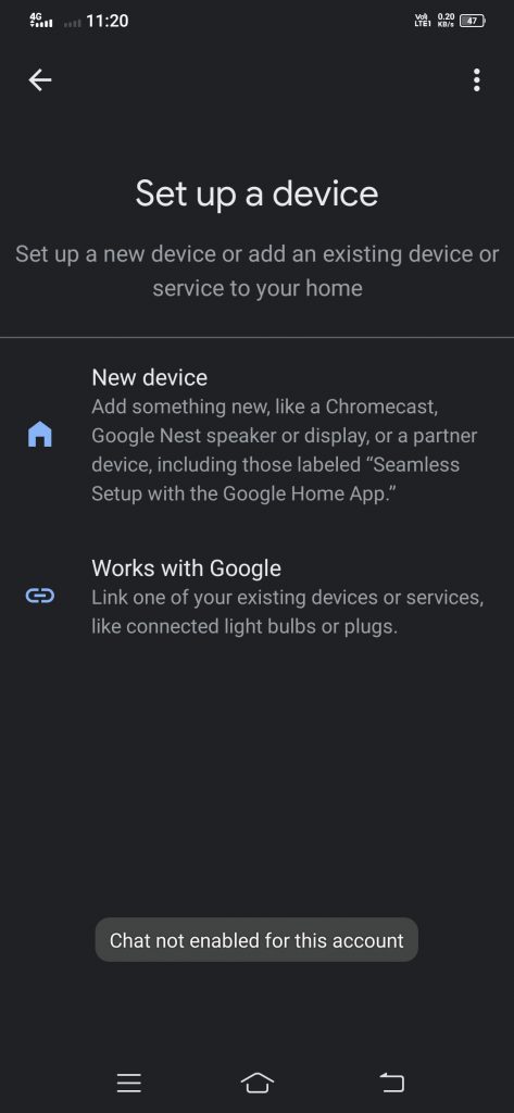 Tap on Works with Google - Google on Roku