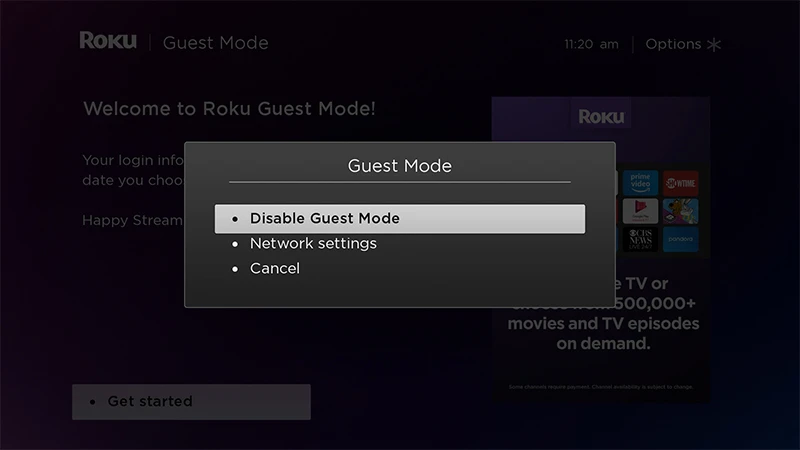 Select Disable guest mode