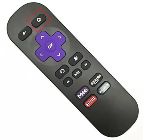 press the home button option to fix peacock not working on Roku