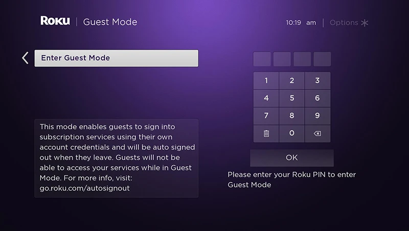 enter the guest mode