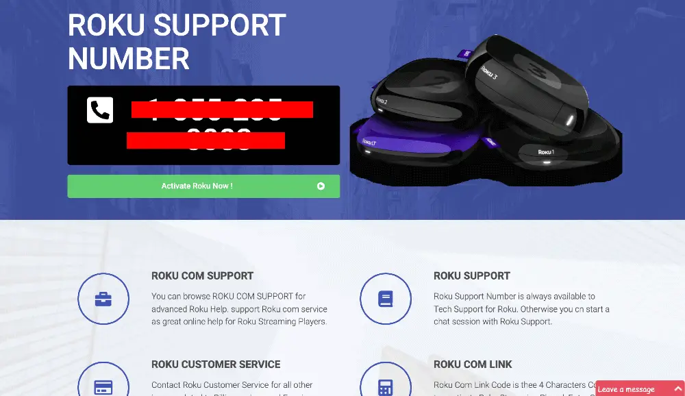 Roku fake number support from Roku scams