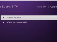 Press the add channel option to get CBS on Roku