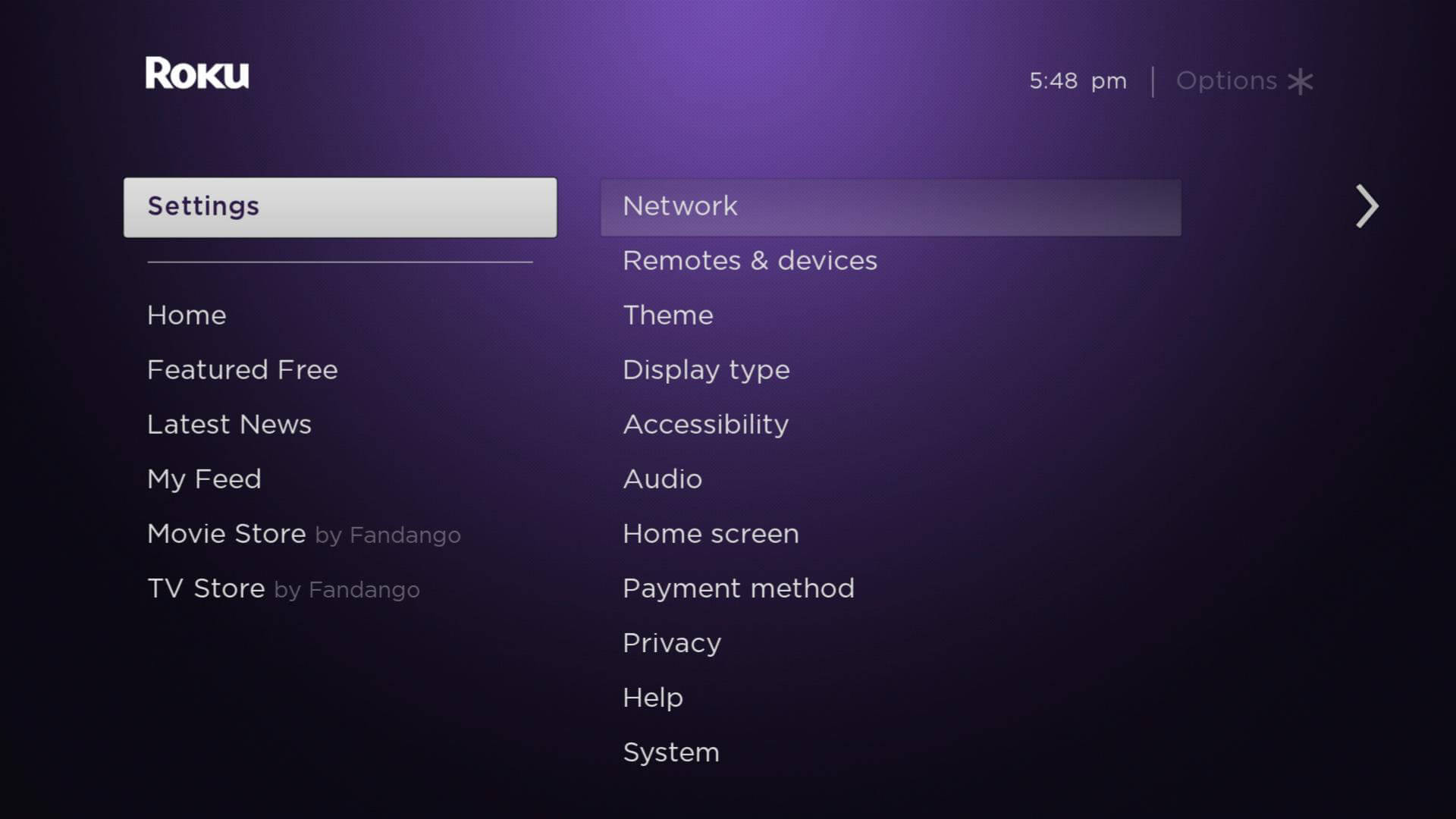 Select Network - How to Connect Roku Remote App to TV