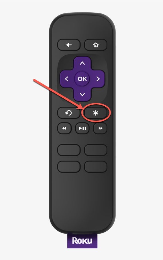 Click on the star button to update Apps on Roku