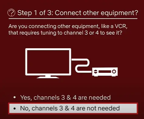 Select No, channels 3 & 4 are not needed