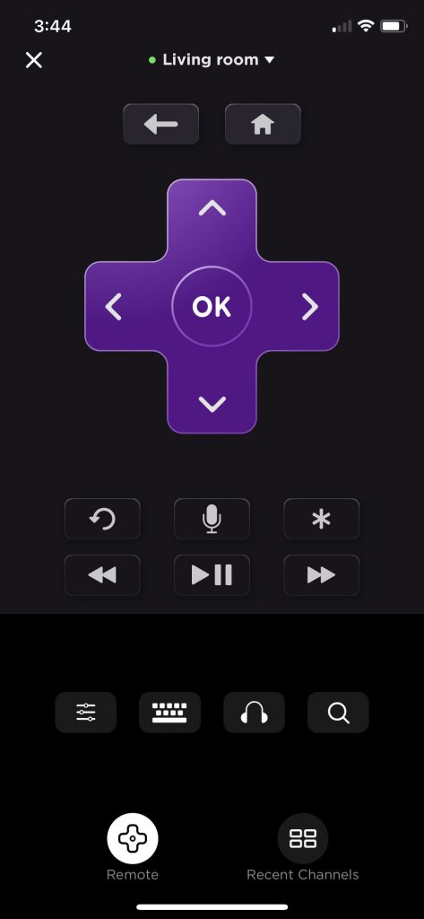 Use Remote interface - Move channels on Roku