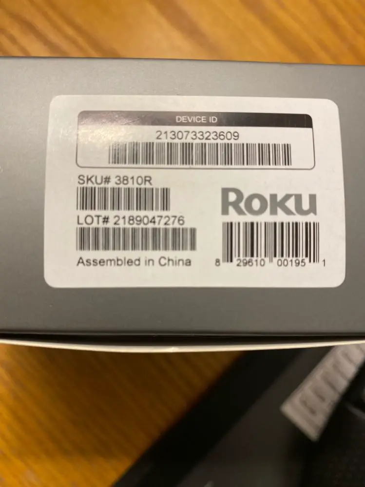 Find Roku model number