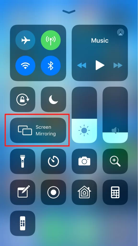 select the Screen  mirroring option
