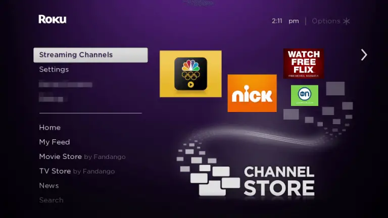 click the Streaming Channels option