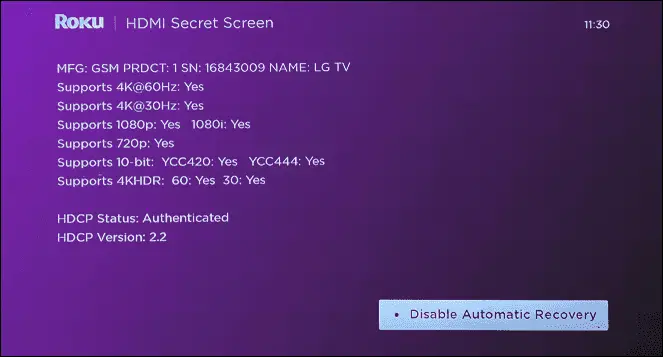 HDMI Secret Screen
