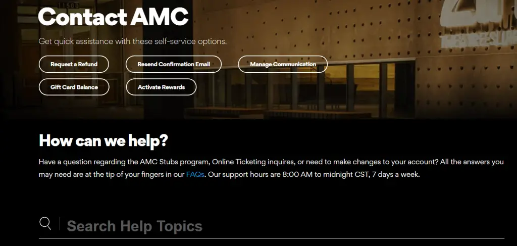 AMC website