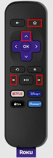Press remote combination to clear cache on Roku