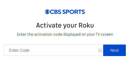 Enter the activation code to watch March Madness on Roku using CBS Sports network. 