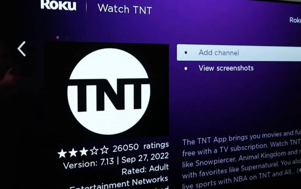 Add TNT channel to watch Stanley Cup on Roku
