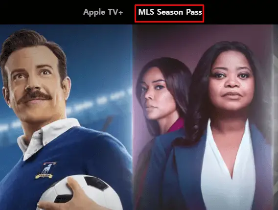 Click on MLS Season Pass in Apple TV's Home page