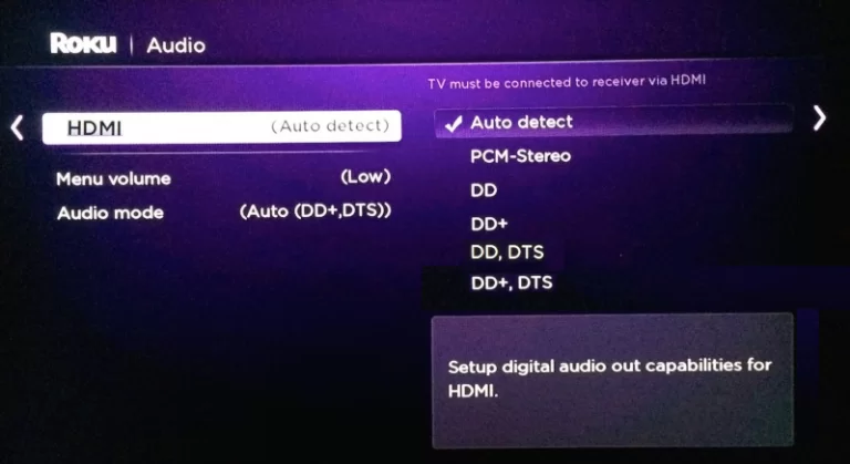 Switch to a working audio device and fix Hisense Roku TV no sound issue