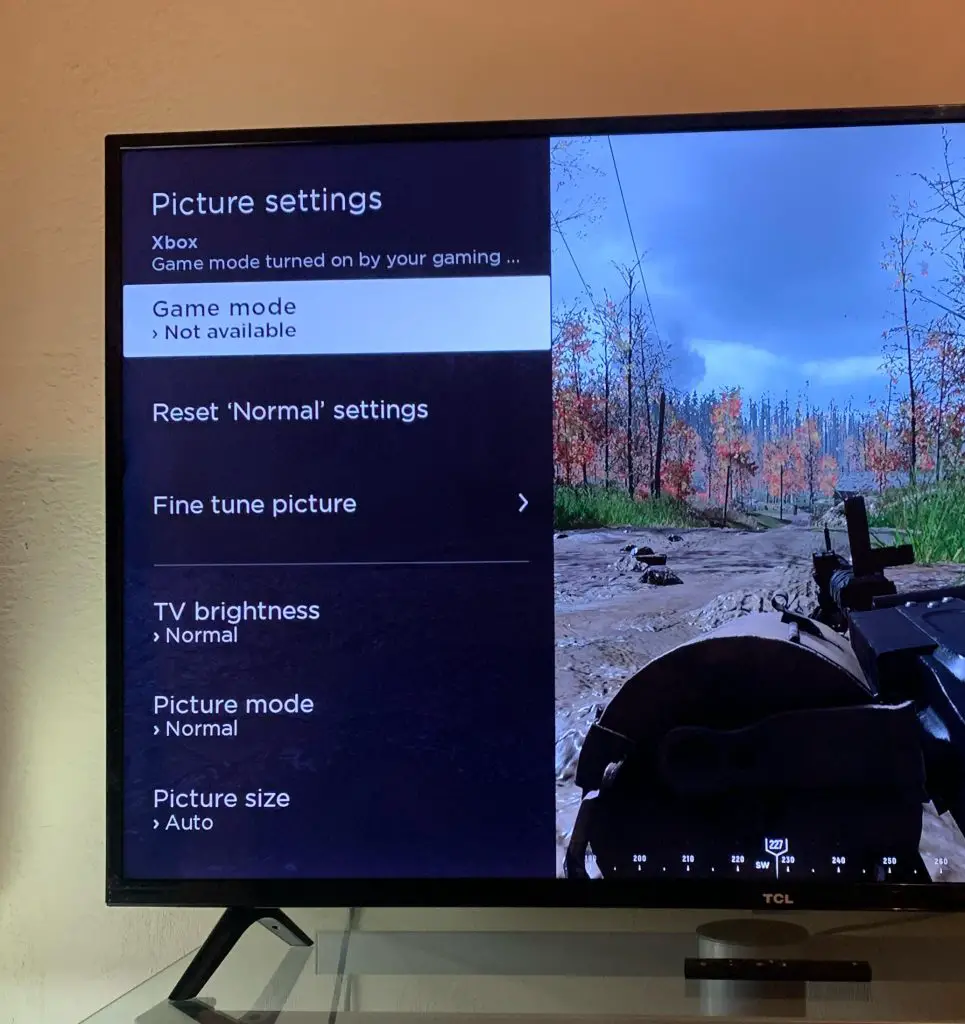TCL Roku TV Game Mode not available