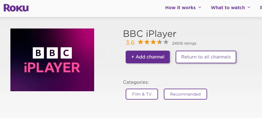 Add BBC Iplayer on Roku