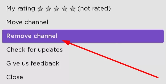 Click Remove Channel option