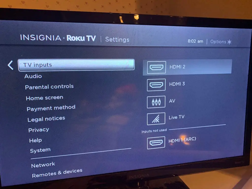 Choose AV and connect Xbox to your Roku TV