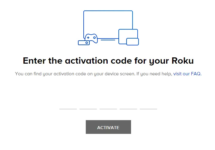 Enter the activation code on your Roku device