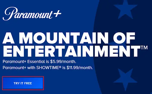 Click Try it Free to get Paramount Plus on Roku