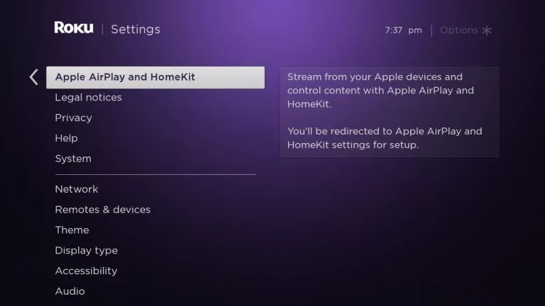 Enable Apple AirPlay and HomeKit