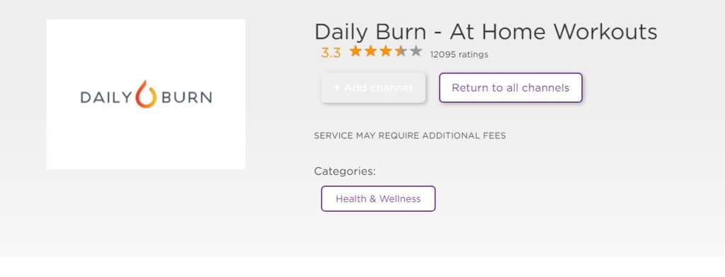 Install Daily Burn from Roku website