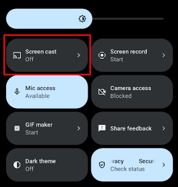 Click Screen Cast on Android