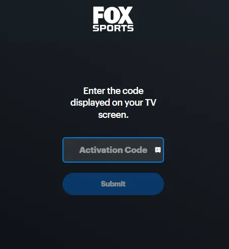 Enter the code to activate Fox Sports on Roku